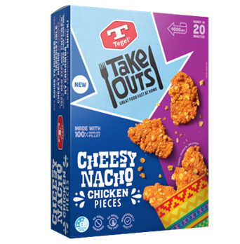 Tegel Take Outs Cheesy Nacho Chicken Pieces 400G