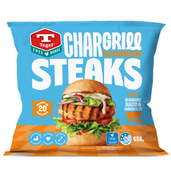 Tegel Free Range Chargrilled Steaks 650g