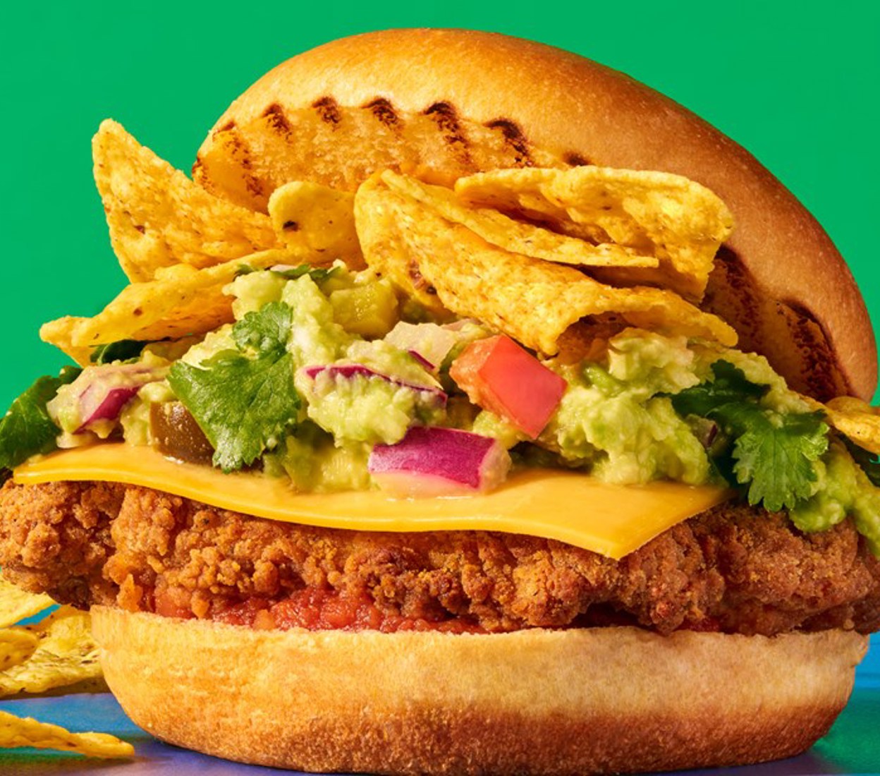Tex Mex Fried Chicken Burger