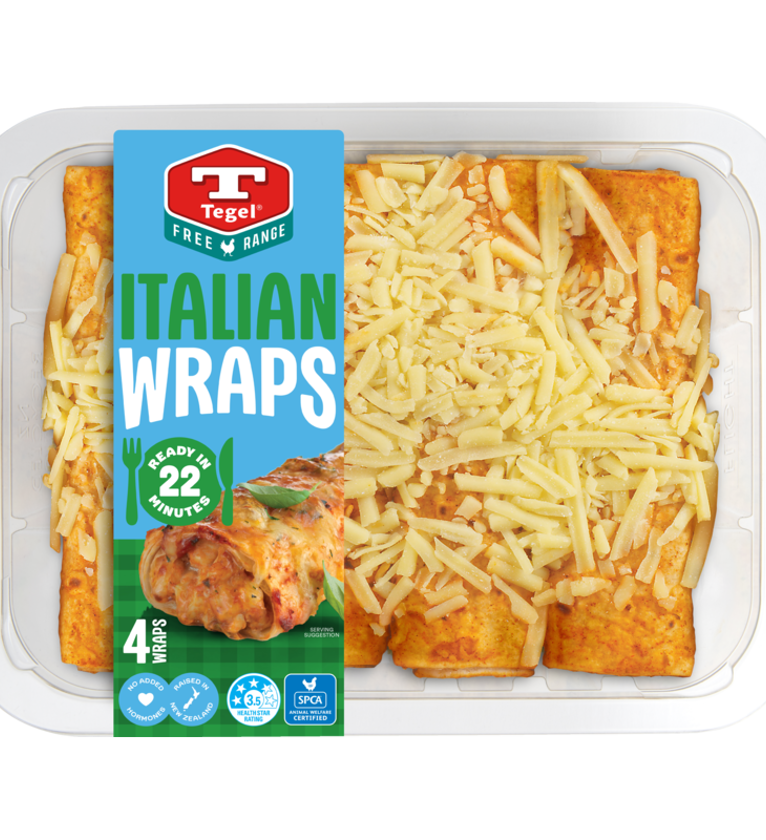 Tegel Fresh Free Range Italian Wraps 4Pc