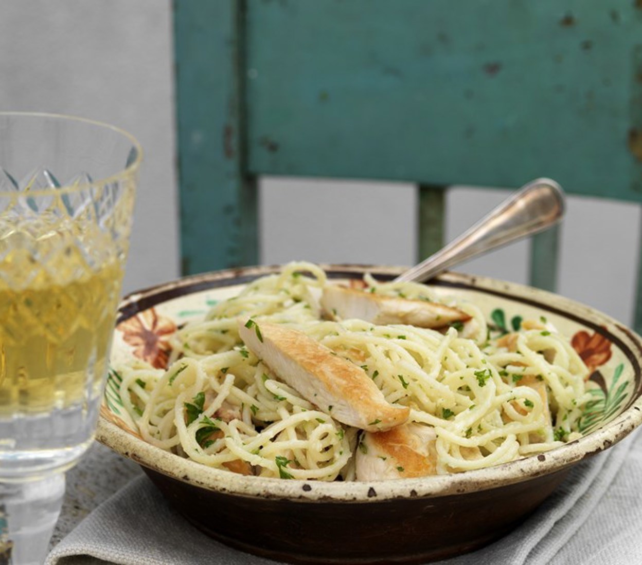 Chicken, Lemon, Parmesan and Parsley Spaghetti