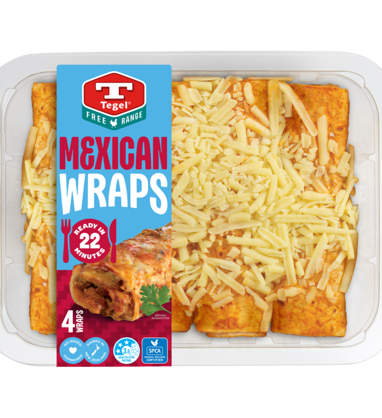 Tegel Fresh Free Range Mexican Wraps 4Pc