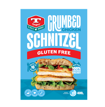 Tegel Free Range Gluten Free Crumbed Schnitzel 400g