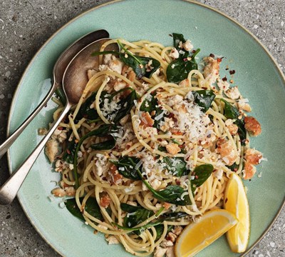 Lemon Chicken Spaghetti