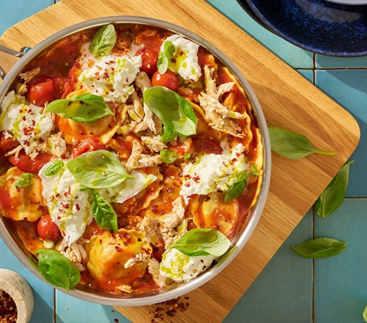 15-Minute Tomato & Chicken Ravioli