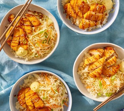 Crispy Teriyaki Chicken Donburi Bowl