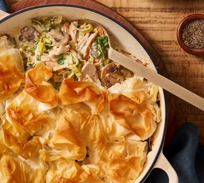 Chicken & Leek Filo Pot Pie 