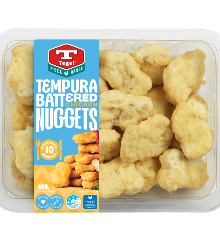 Tegel Fresh Free Range Quick Cook Tempura Nuggets 400G