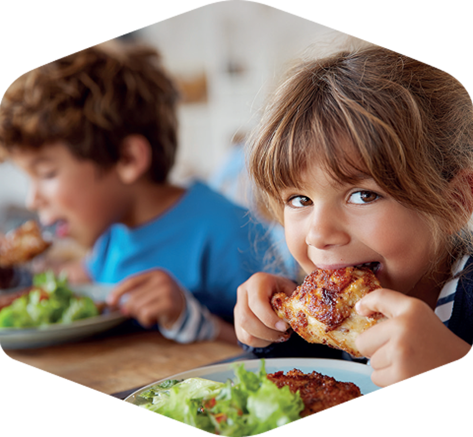 Kids eating
