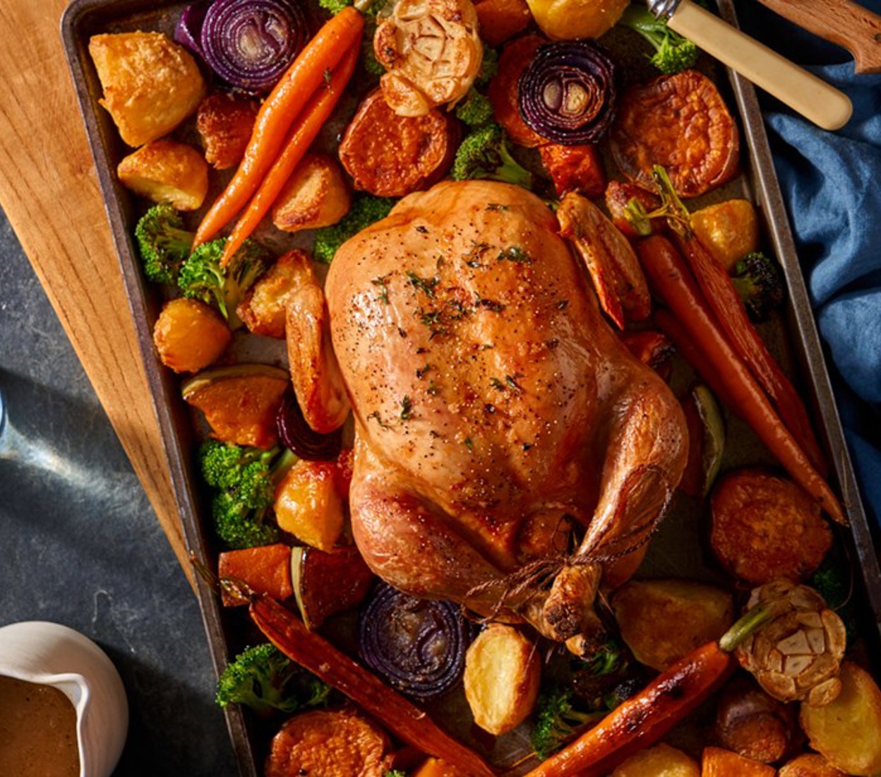 Roast Chicken Dinner With All The Trimmings